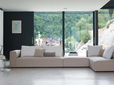 Joy designer and modular sofa in fabric by Biba Salotti
