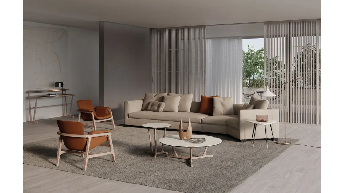 Arja ceramic tile coffee table by Frigerio.