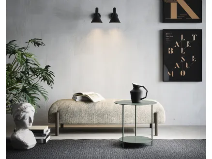 Circle lacquered metal coffee table by Novamobili.