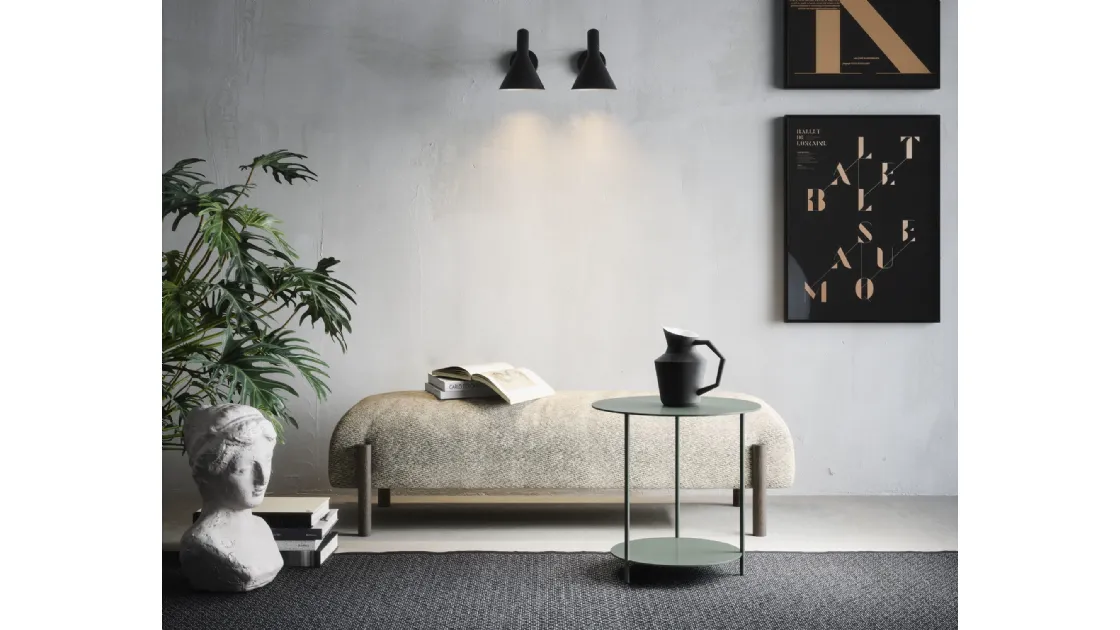 Circle lacquered metal coffee table by Novamobili.
