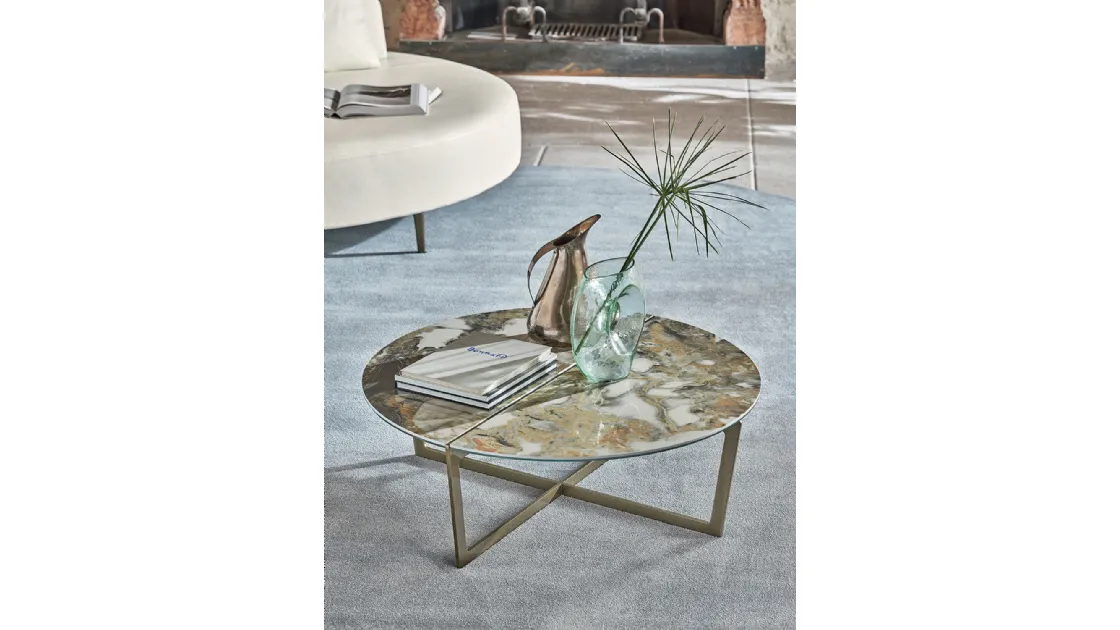Bontempi's Cross Round Coffee Table.