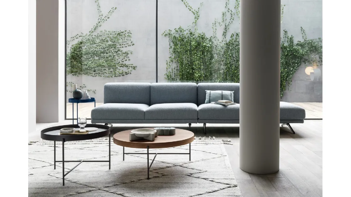 Round wooden or lacquered Globe coffee table by Novamobili