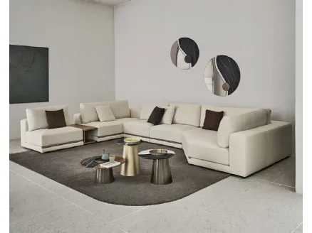 Luxor mirror with decorative elements in SuperMarble and Bontempi wood.