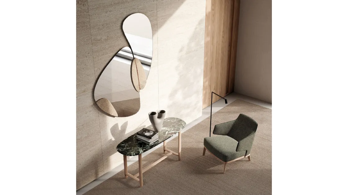 Tamu mirror with straw insertions by Frigerio.