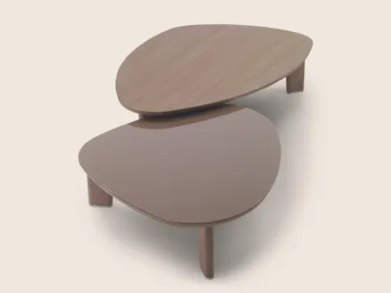 Arnold coffee table in glass or wood by Flexform