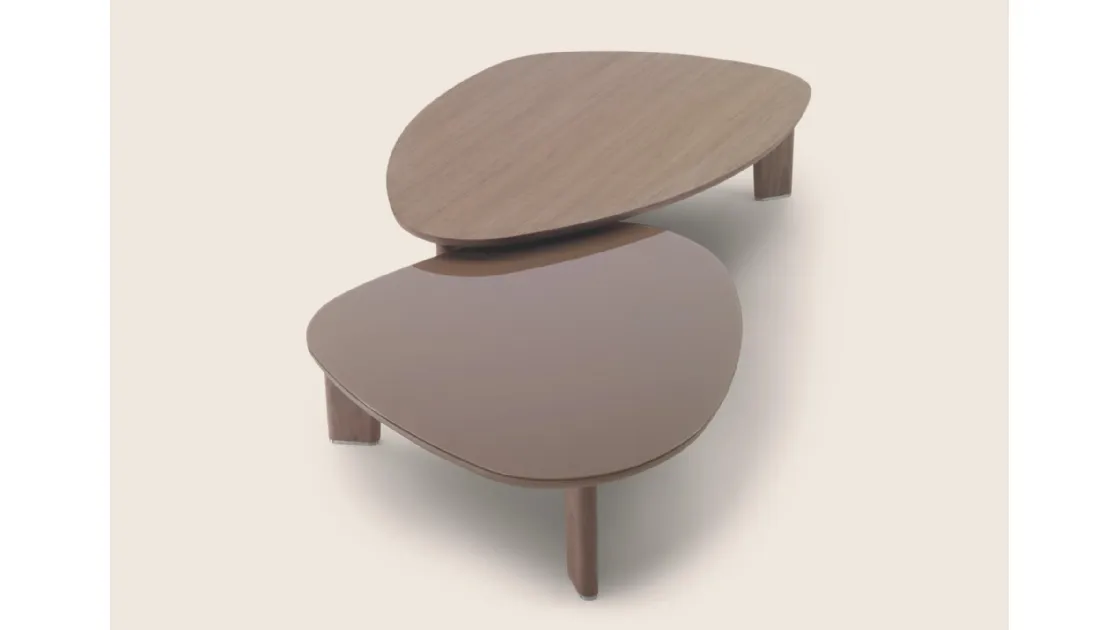 Arnold coffee table in glass or wood by Flexform