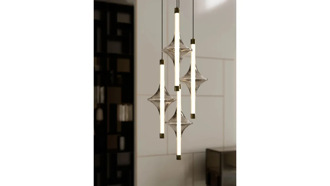 Rain suspension lamp by Bontempi.