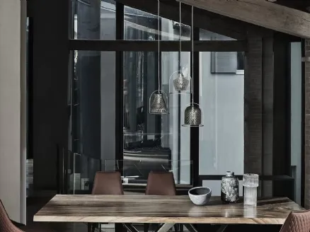 Suspension lamp in glass Swing|Soul|Funky by Bontempi
