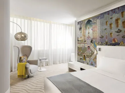 Mondrian Doha wallpaper by London Art.