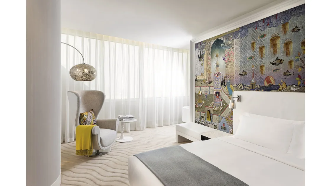Mondrian Doha wallpaper by London Art.
