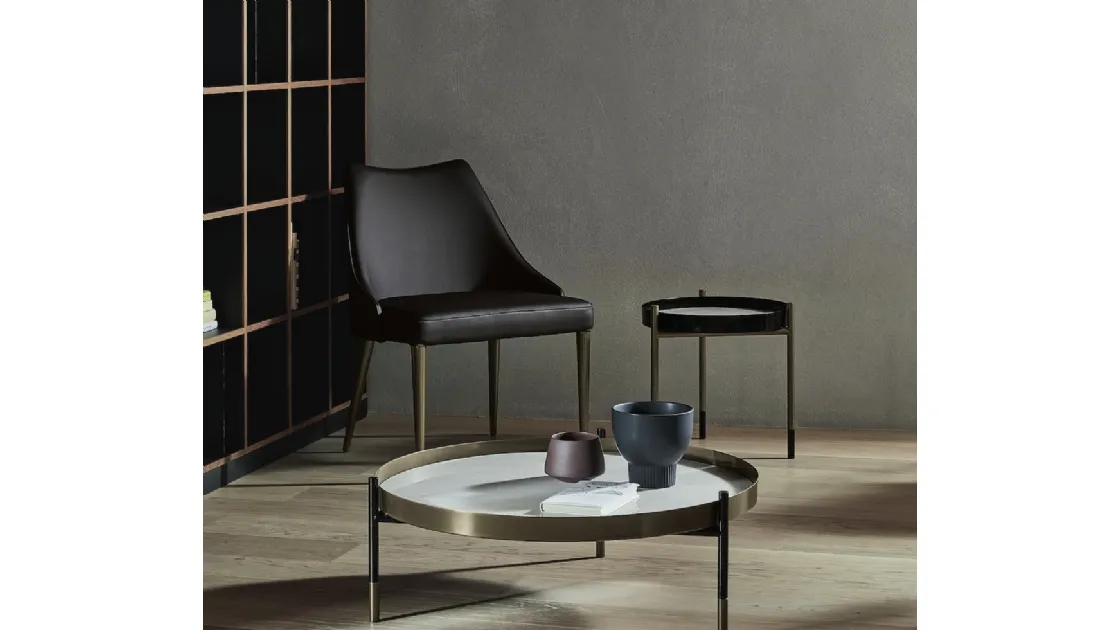 Clara leather armchair by Bontempi