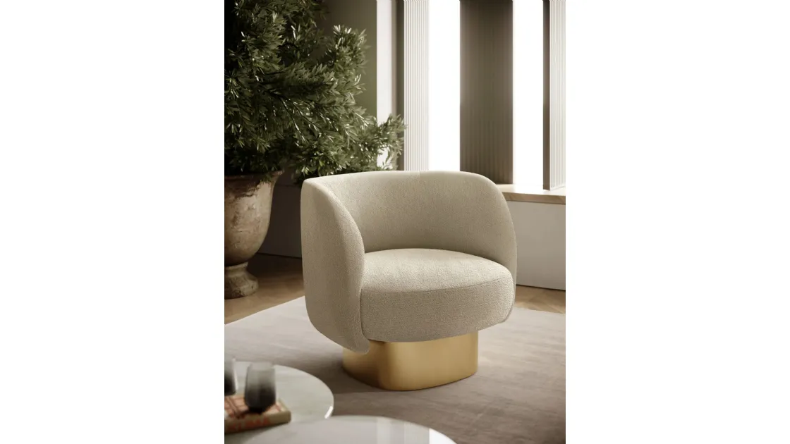 Doris fabric armchair by Bontempi