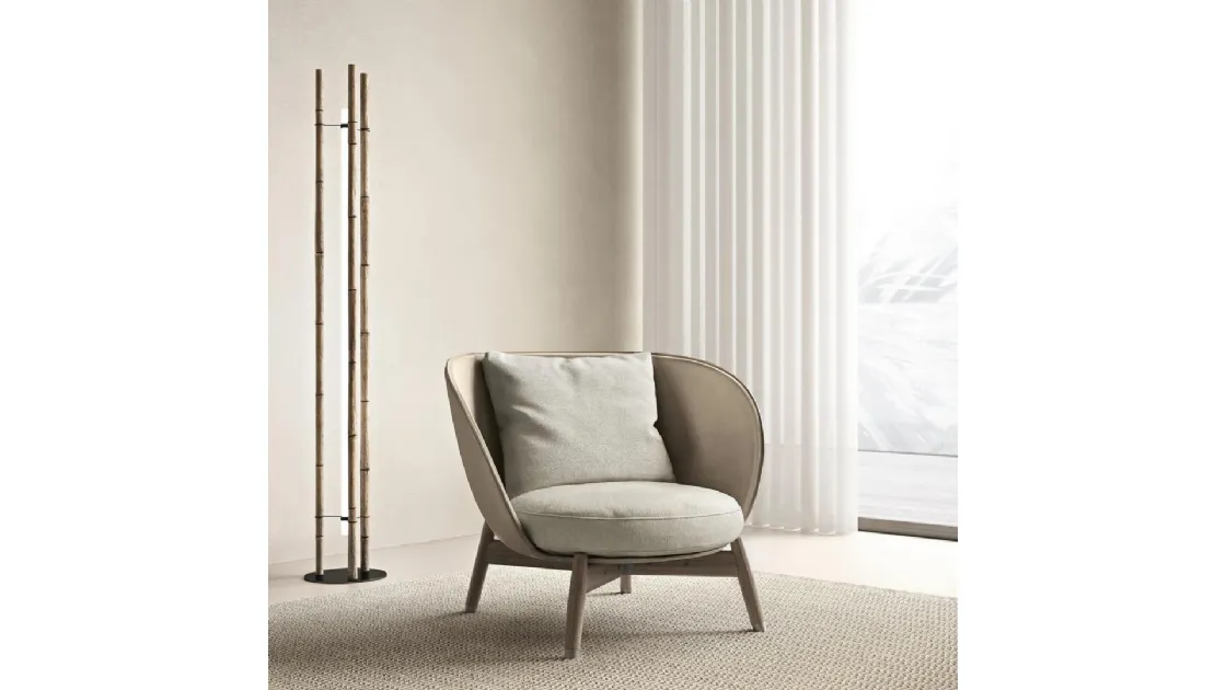 Leather armchair Eri by Flexform.