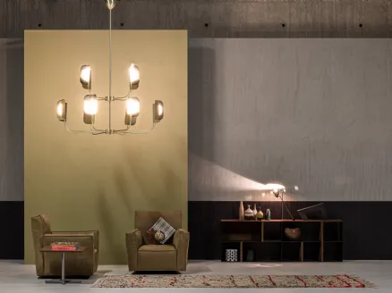 Season Armchair in suede leather by Cierre Imbottiti