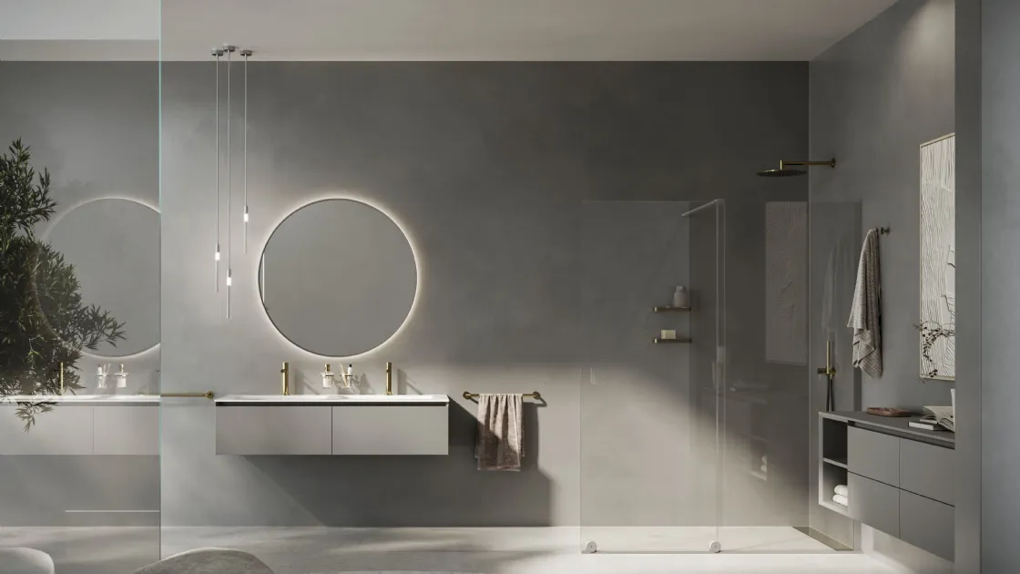 Suspended Bathroom Furniture Acuto 01 by Inda