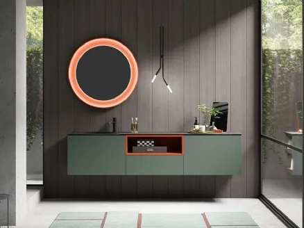 Suspended White Bathroom Unit 00 by Cerasa