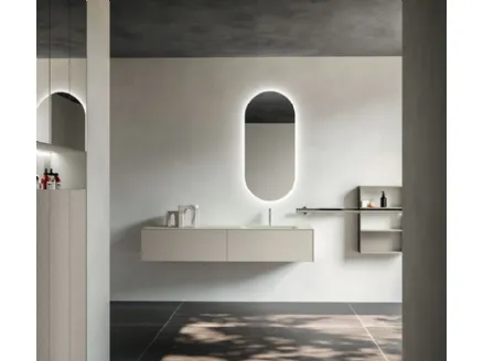 Wall-hung Cartabianca 01 Bathroom Vanity by Cerasa.