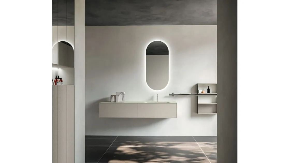Wall-hung Cartabianca 01 Bathroom Vanity by Cerasa.