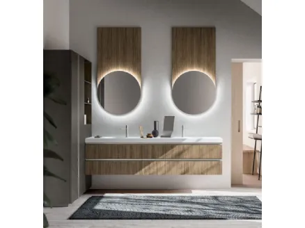 Suspended Bathroom Vanity Cartabianca 03 by Cerasa