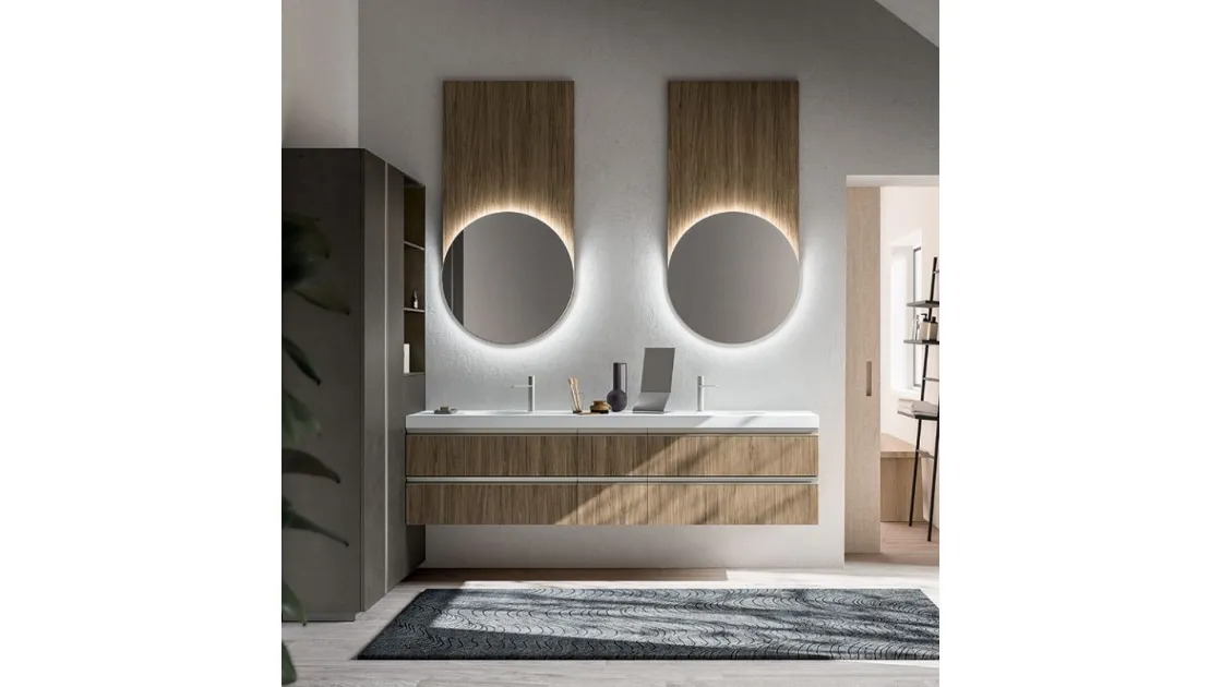 Suspended Bathroom Vanity Cartabianca 03 by Cerasa