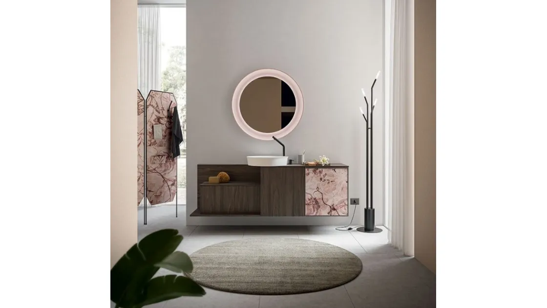 Suspended Bathroom Vanity Cartabianca 04 by Cerasa
