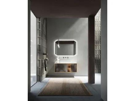 Bathroom Vanity Unit in Natural Oak Des Evolution 01 by Cerasa.