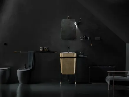 Free 04 Washbasin in Metallic Bronze color by Cerasa.