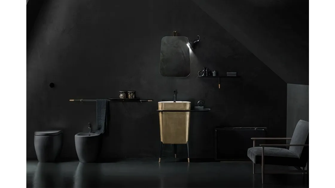 Free 04 Washbasin in Metallic Bronze color by Cerasa.