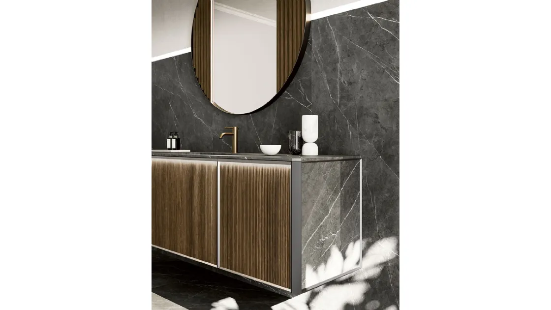 Honey 03 suspended bathroom vanity unit by Cerasa.
