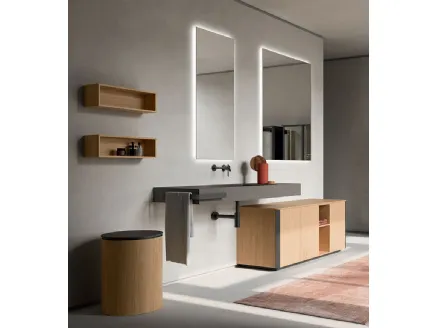 Bathroom Vanity Honey 04 in Oak Light veneered by Cerasa