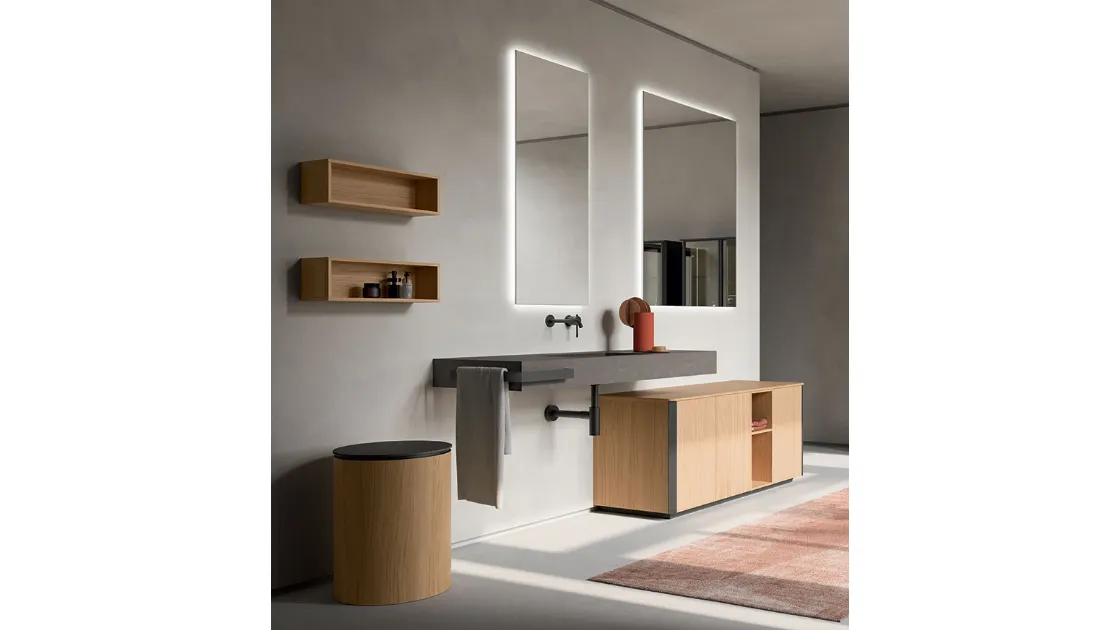 Bathroom Vanity Honey 04 in Oak Light veneered by Cerasa