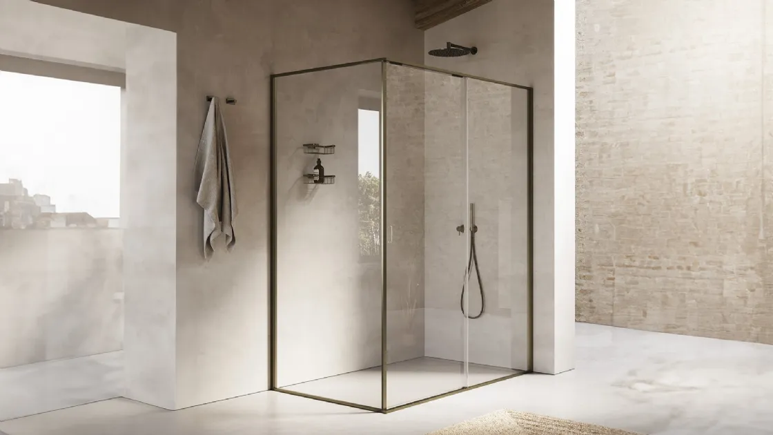 Inda's Indissima swing shower enclosure.