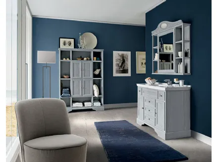 Bathroom Cabinet Paestum 01 in lacquered Ash wood by Cerasa.