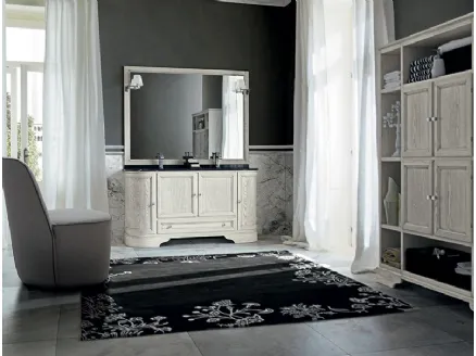 Bathroom cabinet Paestum 02 in lacquered ash by Cerasa.