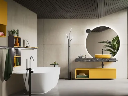 Suspended bathroom cabinet Sign 00 by Cerasa