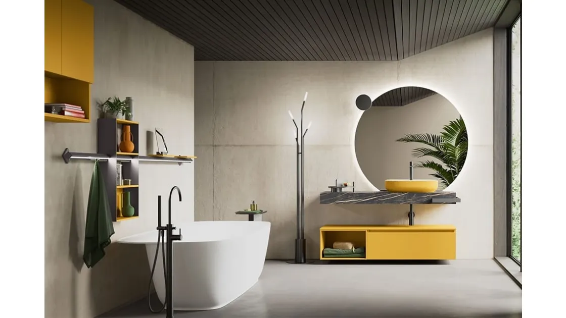 Suspended bathroom cabinet Sign 00 by Cerasa