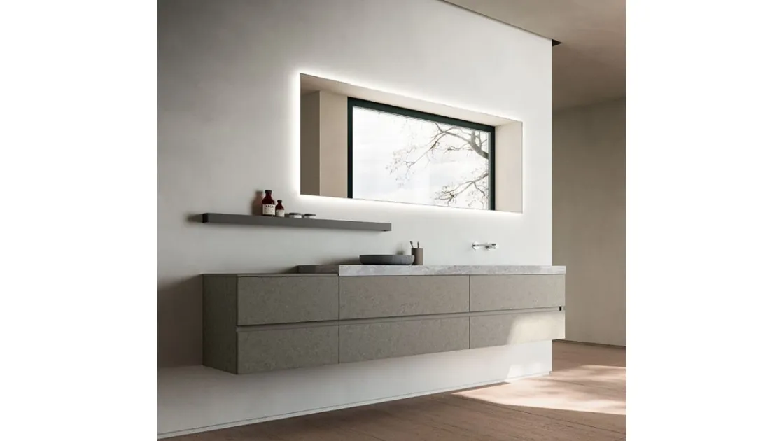 Suspended Bathroom Cabinet Segno 01 by Cerasa