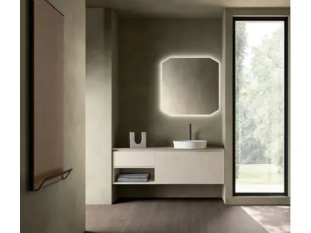 Wall-mounted bathroom vanity Segno 02 by Cerasa