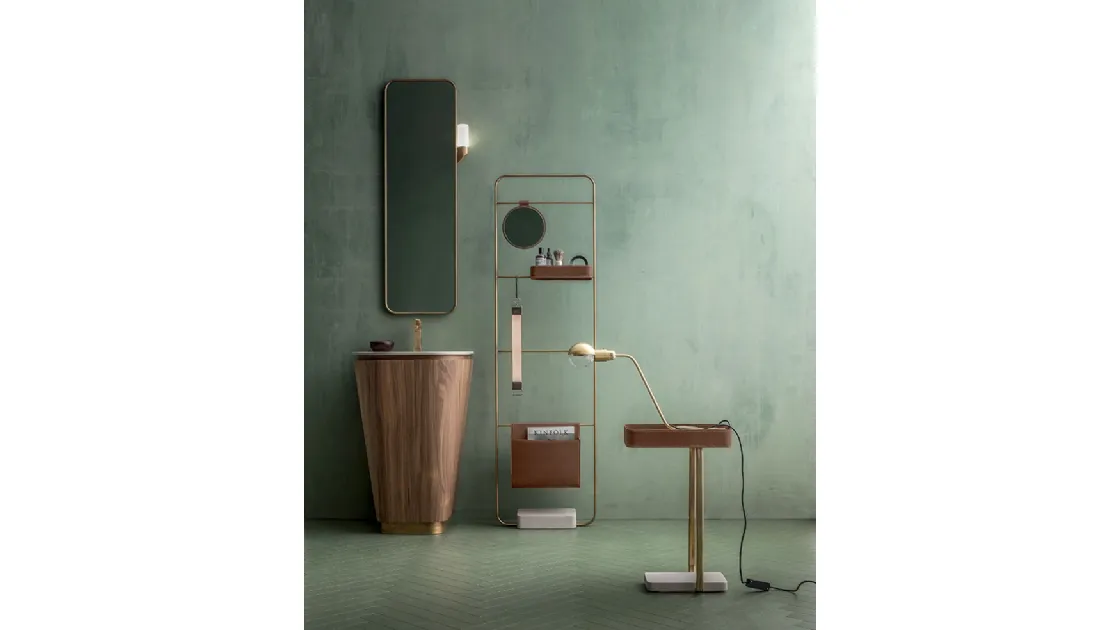 Bathroom Vanity Unit Suede 01 in Canaletto Walnut by Ceras