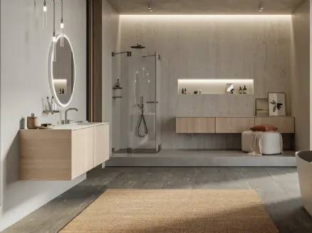 Suspended bathroom cabinet Testadura 01 by Inda