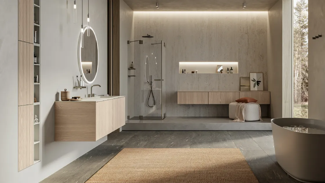 Suspended bathroom cabinet Testadura 01 by Inda