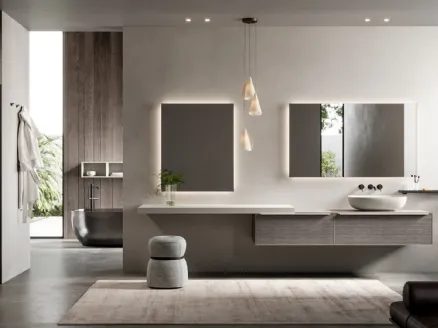 Wall-mounted bathroom cabinet Testadura 04 by Inda