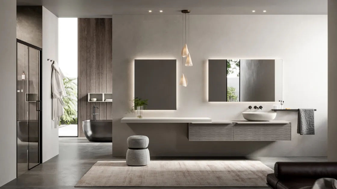 Wall-mounted bathroom cabinet Testadura 04 by Inda