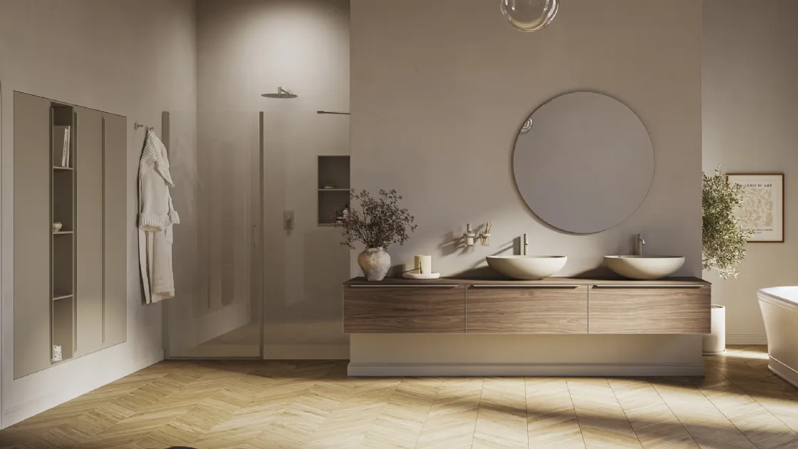 Suspended bathroom cabinet Testadura 05 by Inda