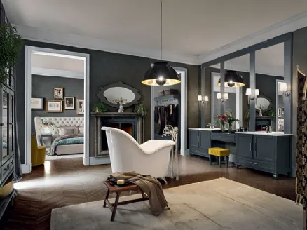 Bathroom furniture York 02 in London Smoke lacquered by Cerasa.