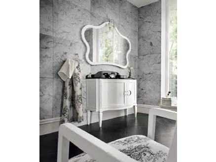 Bathroom Vanity Unit York 04 in White Worn Lacquer by Cerasa