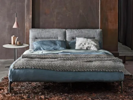 Upholstered fabric bed Adda by Flexform.