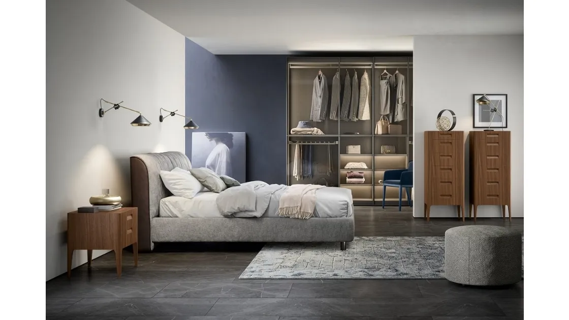 Bed Belleville with storage box by Novamobili