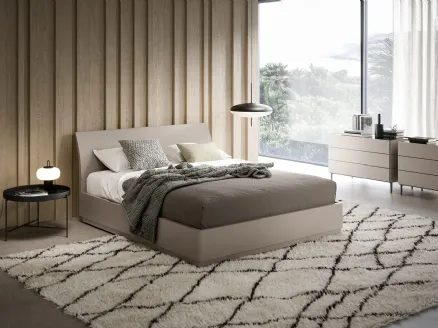 Bend Bed with storage box by Novamobili