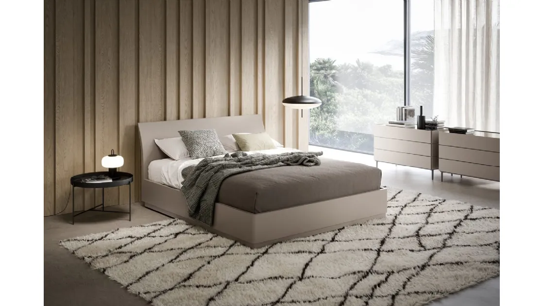 Bend Bed with storage box by Novamobili